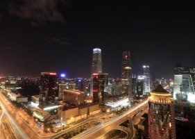 “一带一路”高峰论坛举行 北京城璀璨夜色